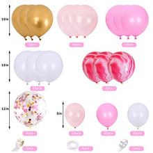 Load image into Gallery viewer, Balloon Arch Garland Kit, 78Pcs Pink Balloon Arch Include Macaron Pink Metal Gold Latex Balloons Pink White Confetti Party Balloon For Birthday Decoration Baby Shower Wedding Party Supplies