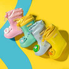 Load image into Gallery viewer, Fadezar Kids Wellies Toddler Cute Dinosaur Wellington Boots for Girls Boys Rain Boots Lightweight Waterproof Rubber Rain Shoes Outdoor 107 Blue 8/8.5 UK Child (Label Size 170)