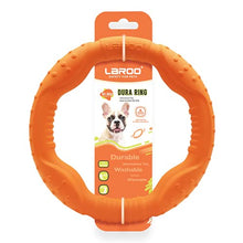 Load image into Gallery viewer, LaRoo Dog Flying Ring Toys,Floating Flying Dog Disc Toys,Summer Pet Training Outdoor Durable Chew Toys for Medium and Large dogs (Medium Orange/22cm)