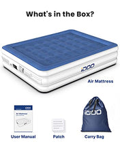 Load image into Gallery viewer, iDOO King Size Air Bed, Inflatable bed with Built-in Pump, 3 Mins Inflation/Deflation Comfortable Air Mattress, Blow Up Bed Suit for Home Camping 203x152x46cm, 295kg MAX