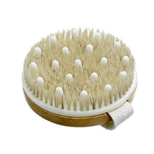 Load image into Gallery viewer, Dry Brushing Body Brush - Best for Exfoliating Dry Skin, Lymphatic Drainage and Cellulite Treatment - Organic Spa Exfoliation and Massage Scrub Brush with Natural Boar Bristles
