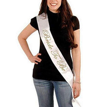 Load image into Gallery viewer, nuosen 3 Piece Hen Night Party Accessories Set, Bridal Wedding Veil Bachelorette Party with Comb White Bride to Be Satin Sash and Sunglasses