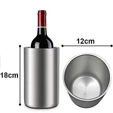 Load image into Gallery viewer, Wine or Champagne Cooler Bucket Double Walled Hygienic Stainless Steel for Dinner Parties, BBQ, Fine Dining, Hen Party, Wedding Table, Champagne, Prosecco (1 Item) (2 Pack)