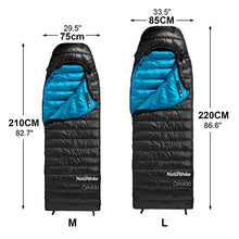 Load image into Gallery viewer, Naturehike Lightweight Down Sleeping Bags for Adults 750 Fill Power 4 Season,2.0lbs Ultralight Compact Portable,Waterproof, Camping, Hiking, Backpacking With Compression Bag
