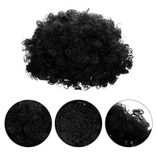 Load image into Gallery viewer, Dacitiery 3 Pcs Hippie Costume Set, Funky Afro Wig VintageSunglasses and Peace Sign Necklace Fancy Dress Hippy Accessories for60s/70s Theme Party( Black)