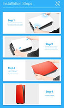 Load image into Gallery viewer, arVin PS5 Console Replacement Shell for PS5 Digital Edition, Game Console Replacement Skin Cover Shell for PS5 Console Digital Version, Anti-Scratch Dustproof Protective Faceplate Accessories (Red)