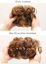 Load image into Gallery viewer, 2 Pack-Hairpiece Scrunchy Scrunchie Bun Updo,Hair Ribbon Ponytail Extensions Hair Extensions Wavy Curly Messy Hair Bun Donut Hair Chignons Hair Piece Wig Plum Red