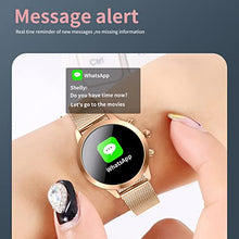 Load image into Gallery viewer, QL-Smart Smart watch Fitness Watches for Women 1.09" Full Touch Screen, Smartwatch ladies Fitness Trackers with Heart Rate Monitor, Step Counter Smart Watch for Android iPhone