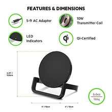 Load image into Gallery viewer, Belkin Boost Up Wireless Charging Stand 10 W, Fast Qi Wireless Charger for iPhone 11, 11 Pro/Pro Max, XS/XS Max, XR, X, Samsung Galaxy S10, S10+, S10e, Huawei P30/P30 Pro, UK Plug Included - Black