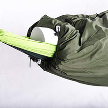 Load image into Gallery viewer, FJROnline Ultra-light 2 Meter Camping Hammock Underquilt Under Quilt Blanket Sleeping Bag Fits 0℃-15℃ Cold Winter Outdoor Activity (Dark green)