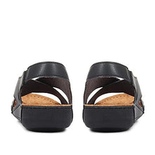 Load image into Gallery viewer, Ladies sandals in Wider D/E fit from Pavers these Womens sandals feature comfort ideal for casual wear | MUYA33021 | 319 963 - Black Size 7 UK