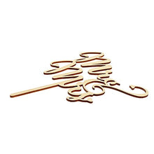 Load image into Gallery viewer, SONSMER Mr and Mrs Cake Toppers, Nature Wooden Wedding Cake Topper Party Homemade Cake Decoration Wedding Party (A)