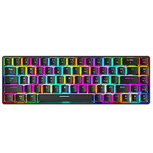Load image into Gallery viewer, 60% Mechanical Gaming Keyboard Compact Type C Wired 68 Keys LED Backlit USB Waterproof Keyboard 18 Chroma RGB Backlight Full Anti-ghosting Keys Compatible With PS4/PS5/Xbox/PC(Black/Blue switch)