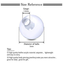 Load image into Gallery viewer, LAURITAMI 24pcs Replacement Piercing Balls Surgical Steel & Acrylic 5mm 14G Tongue Belly Piercing Nipple Bars Barbell Body Jewellery