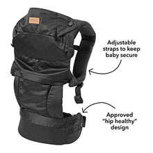Load image into Gallery viewer, Nuby Baby Carrier Newborn to Toddler, Hip Healthy Certified Carrier, 3 in 1 Front and Back Baby Carrier, Black