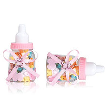 Load image into Gallery viewer, N&T NIETING Baby Shower Feeding Bottle, 24Pcs Baby Shower Favours with 5Pcs Artificial Roses Pink Sweets Candy Box for Baby Shower Decoration
