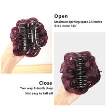 Load image into Gallery viewer, MEIRIYFA Hair Bun Scrunchy Scrunchie Hair Extensions Curly Wavy Updo Hair Messy Hair Bun Extensions Donut Hair Chignons Hair Piece (Wine Red)