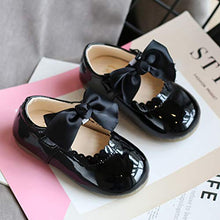 Load image into Gallery viewer, Infant Baby Girls Leather Shoes Soft Sole Bowknot Walking Shoes Moccasinss Crib Shoes Princess Wedding Dress Mary Jane Flats Prewalker Newborn Light Baby Sneaker Shoes Black