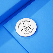 Load image into Gallery viewer, CJ&M Fun New Parents Decision Coin, Engraved Stainless Steel Fun Coin for Decision Making, New baby Gift