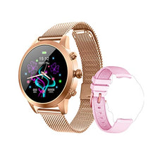 Load image into Gallery viewer, QL-Smart Smart watch Fitness Watches for Women 1.09" Full Touch Screen, Smartwatch ladies Fitness Trackers with Heart Rate Monitor, Step Counter Smart Watch for Android iPhone