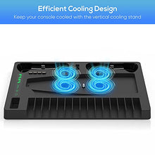 Load image into Gallery viewer, Cooling Fan Compatible with PlayStation 5, FASTSNAIL Compatible with PS5 Console Vertical Stand and Controller Charger Charging Dock, With Card Storage&Headset Holder&Media Remote Slot etc.