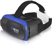 Load image into Gallery viewer, VR Headset Compatible with iPhone/Android Phone - Universal Virtual Reality Goggles - Play Your Best Mobile Games 360 Movies with Soft & Comfortable New 3D VR Glasses | Blue | w/Eye Protection
