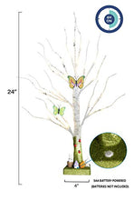 Load image into Gallery viewer, EAMBRITE White Twig Tree Lights Easter Tree with Bunnies Easter Decorations Gift for Kids (2ft/60cm)