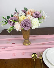 Load image into Gallery viewer, Roqueen Artificial Flowers Fake Silk Flowers for DIY Wedding Bouquets Centerpieces Arch Arrangements Decorations (Garden Dusty Rose)