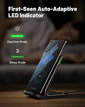 Load image into Gallery viewer, INIU Wireless Charger 2-Pack, Qi-Certified 15W Fast Wireless Charging Stand with Sleep-friendly Adaptive Light & Dual Charging Modes for iPhone 13 12 11 Pro X 8 Plus Samsung Galaxy S20 S10 S9 Note S10