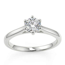 Load image into Gallery viewer, Engagement rings for her white gold diamond solitaire in choice of diamond sizes (L1/2, 0.33)