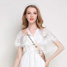 Load image into Gallery viewer, HOWAF Baby Shower Sash Party Decoration Mummy To Be Sash and Tiara, Mummy To Be Rhinestone Crown Headband Mum To Be Gifts Party Accessories for Her, White And Rose Gold