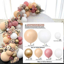 Load image into Gallery viewer, Retro apricot Gold Balloon Garland Arch Kit -Retro apricot,Pink,White and Gold Confetti Latex Balloons for Baby Shower Wedding Birthday Graduation Anniversary Bachelorette Party Background Decorations