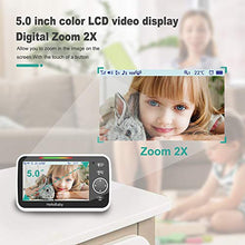 Load image into Gallery viewer, Baby Monitor,HelloBaby Baby Monitor with Camera and Audio, 5'' Color LCD Screen, Infrared Night Vision Camera,VOX Mode, Temperature Display, Lullaby, Two Way Audio