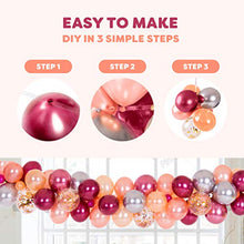 Load image into Gallery viewer, PartyBro Rose Gold Balloon Arch Kit | 115 Balloons with 6 Tools | Rose Gold Birthday Decoration for Girls & Women