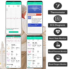 Load image into Gallery viewer, Smart Watch ECG Men, 1.3“ Full Touch Screen Smartwatch Temperature, IP68 Waterproof Women Fitness Tracker with PPG/Heart Rate Monitor Message Notice Pedometer Sleep Monitor for Android iOS Black