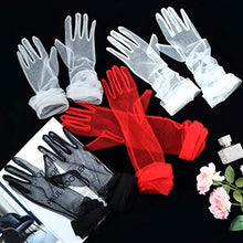 Load image into Gallery viewer, 4 Pairs Women's Long Tulle Gloves Sheer Wedding Bridal Gloves Elbow Length Opera Party Gloves
