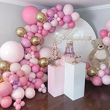 Load image into Gallery viewer, Pink Balloon Arch Garland Kit, Pink Balloons Arch Kit Decoration Party Balloon Arch With Macaron Latex Balloon (23pcs Double-Stuffed Balloons) For Girl Women Baby Shower Wedding Birthday recycled