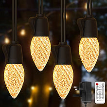 Load image into Gallery viewer, 53.6ft Outdoor String Lights, Ulocool Garden String Lights with 20 Bulb, IP65 Waterproof Led String Lights Mains Powered, Festoon Lights with Remote for Indoor, Home, Patio, Party, Christmas, Wedding