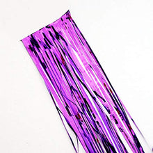 Load image into Gallery viewer, LZYMSZ 10 Pack Foil Curtains, Metallic Tinsel Foil Fringe Curtains, Wall Shimmer Backdrop Decorations for Wedding/Birthday/Party/Christmas/Halloween (Purple, 10PCS)