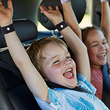 Load image into Gallery viewer, 2 Pairs Motion Sickness Relief Wristbands Travel Sickness Band Anti Nausea Wrist Bands Bracelet for Morning Sickness Sea Travel Car Sickness Adults and Children (Black+Gray)