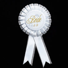 Load image into Gallery viewer, Kyerivs Bride to be Decoration Set for Hen Night Party,Rhinestone Tiara,Bridal Wedding Veil,Bride to Be Sash,Rosette Badge and Garter