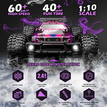 Load image into Gallery viewer, DEERC 200E Large Brushless RC Cars for Adults 1:10 RC Trucks,60 KM/H High Speed 2021 Upgraded Remote Control Car,Extra Shell LED Headlight All Terrain Off Road Monster Truck for Boys,2 Battery 40+ Min