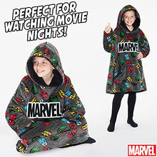 Load image into Gallery viewer, Marvel Hoodies for Boys, Fleece Oversized Blanket Hoodie Avengers Gifts for Boys Grey