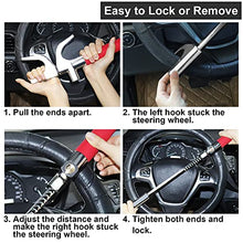 Load image into Gallery viewer, Turnart Steering Wheel Lock Universal Car Lock Anti-Theft Device Retractable Steering Lock With 3 Keys For Auto/Truck/Suv/Van(Red)