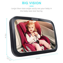 Load image into Gallery viewer, Shynerk Baby Car Mirror, Safety Car Seat Mirror for Rear Facing Infant with Wide Crystal Clear View, Shatterproof, Fully Assembled, Crash Tested and Certified