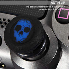 Load image into Gallery viewer, Playrealm FPS Thumbstick Extender & Printing Rubber Silicone Grip Cover 2 Sets for PS5 Dualsenese & PS4 Controller (Ghost Blued)