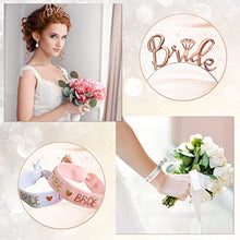Load image into Gallery viewer, 25 PCS Bride Headband Tiara Hen Party Shot Glasses Necklace Bride Tribe Wristbands Bride to Be Team Bride Accessories for Wedding Bridal Shower Bachelorette Party Hen Party