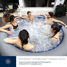 Load image into Gallery viewer, Lay-Z-Spa BW60075GB Santorini Pro Built in LED Light, 10 HydroJet System, Integrated Seats and Foot Massager Inflatable Hot Tub with Freeze Shield Technology, 5-7 Person, Grey spa design interiors
