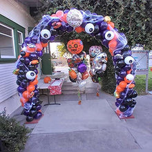 Load image into Gallery viewer, Halloween Balloon Garland Arch kit 171 Pieces with Halloween Spider Web Black Orange Gray Balloons Spider Balloons for Halloween Day Party Decorations