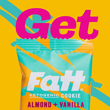 Load image into Gallery viewer, Fatt (Fattbar) Keto Butter Cookies (Almond & Vanilla, 5-Pack) | New Name Same Cookie | 30g Each, 1.5g Carbs | Super Fats Natural Keto Snacks | Low Carb, High Fibre, Low Sugar, Sweetener Free